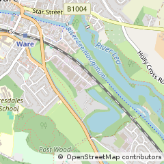 Map of Marsh Lane, Ware,herts