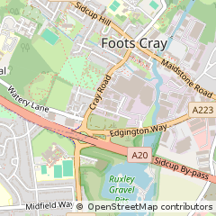 Map of Sidcup, Kent