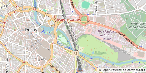 Map of Derby, Derbyshire
