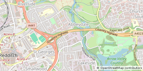 Map of Redditch