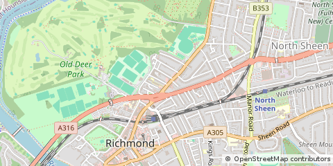 Map of Richmond, Surrey