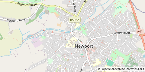 Map of Newport, Shropshire