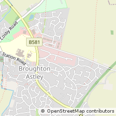 Map of Broughton Astley, Leicestershire