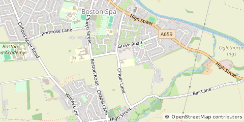Map of Wetherby, West Yorkshire