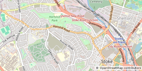 Map of Milton Keynes, Staffordshire