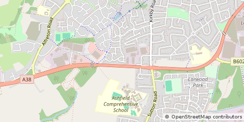Map of Sutton-in-Ashfield