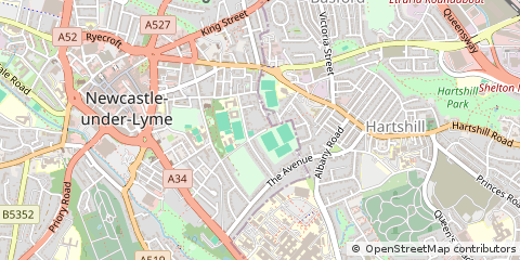 Map of Newcastle Under Lyme
