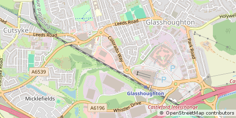 Map of Castleford, West Yorkshire