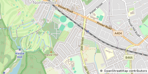 Map of Northwood Hills, Middlesex