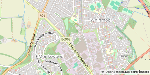 Map of Leeds, West Yorkshire