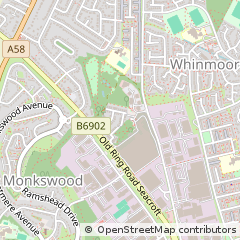 Map of Leeds, West Yorkshire