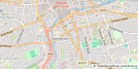 Map of Reading, Berkshire