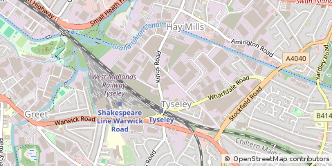 Map of Birmingham, West Midlands