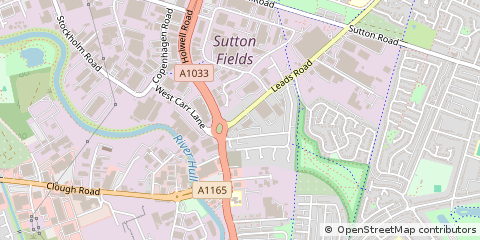 Map of Hull, East Yorkshire