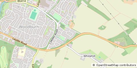 Map of Dalkeith, Midlothian