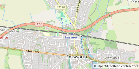 Map of Emsworth, Hampshire