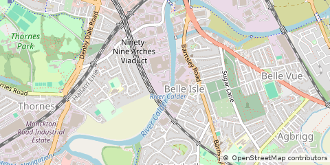 Map of Wakefield, West Yorkshire