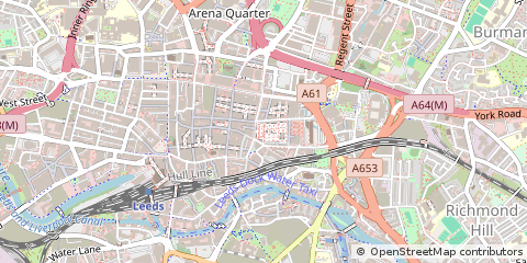 Map of Leeds, West Yorkshire