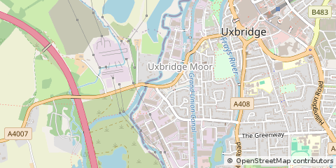Map of Uxbridge, Middlesex