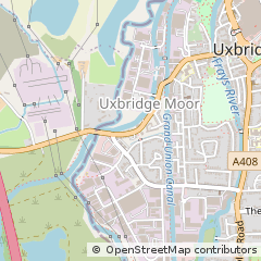 Map of Uxbridge, Middlesex