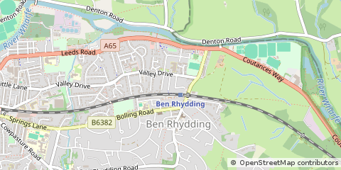 Map of Ilkley, West Yorkshire