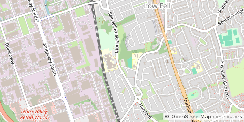 Map of Gateshead