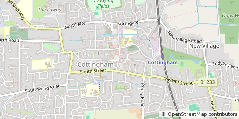 Map of Cottingham, East Yorkshire