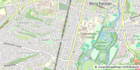 Map of Winchester, Hampshire