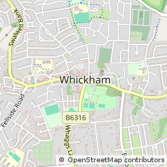 Map of Whickham, Newcastle Upon Tyne