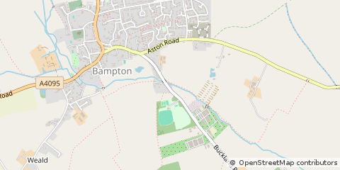 Map of Bampton, Oxfordshire