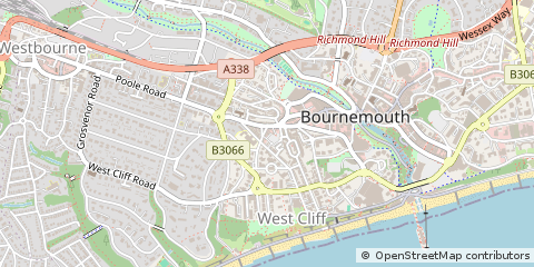 Map of Bournemouth, Dorset
