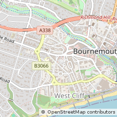 Map of Bournemouth, Dorset