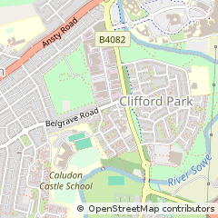 Map of Coventry, West Midlands