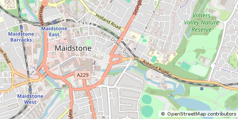 Map of Maidstone, Kent