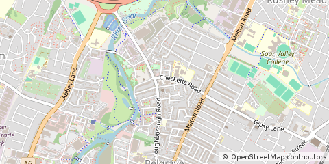 Map of Leicester, Leicestershire
