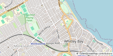 Map of Whitley BAY, Tyne and Wear