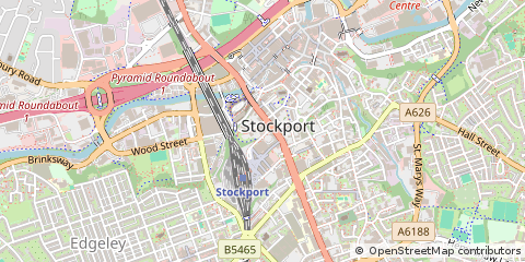 Map of Stockport, Cheshire