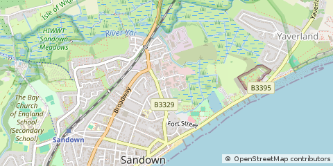 Map of Sandown, Isle of Wight