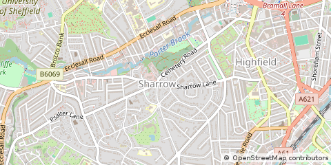 Map of Sheffield