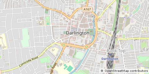 Map of Darlington, County Durham