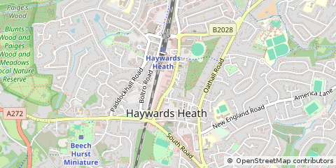 Map of Haywards Heath, West Sussex