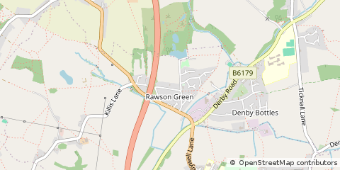Map of Belper, Derbyshire
