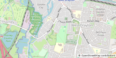 Map of West Drayton, Middlesex