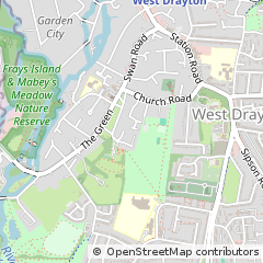 Map of West Drayton, Middlesex