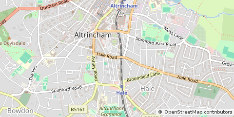 Map of Altrincham, Cheshire
