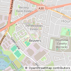 Map of Hounslow, Middlesex