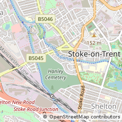 Map of Stoke-on-Trent, Staffs