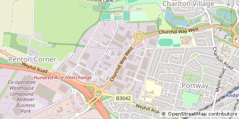 Map of Andover, Hampshire