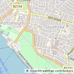 Map of Southsea, Hampshire