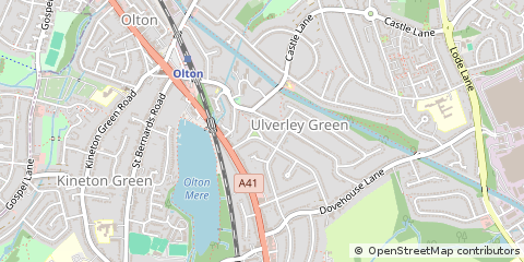 Map of Solihull, West Midlands
